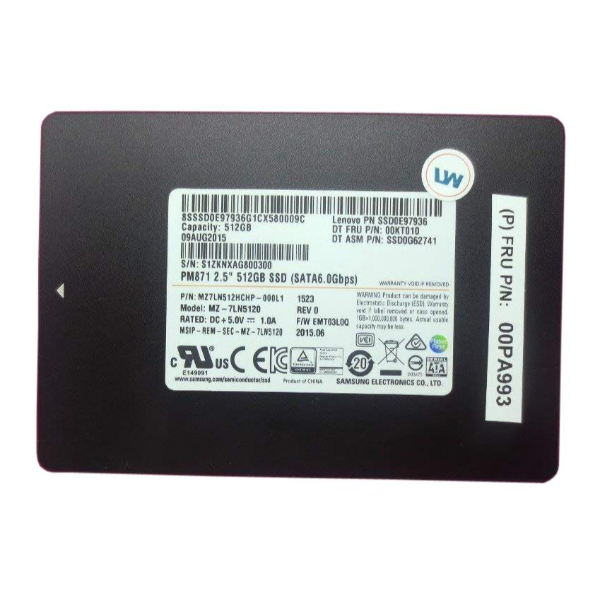 00UP034 Lenovo 512GB Multi-Level Cell SATA 6GB/s 2.5-in...