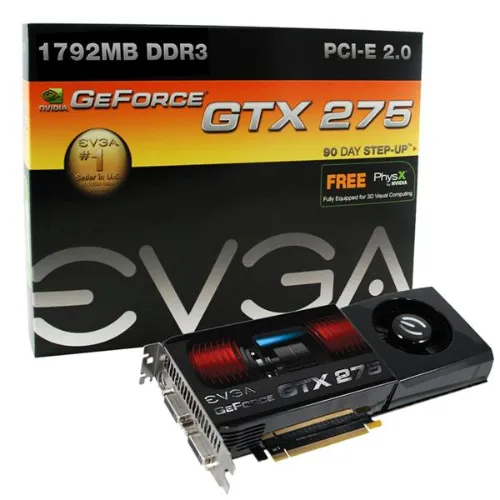 017-P3-1175-RX EVGA GeForce GTX 275 1792MB 448-Bit DDR3 PCI-Express 2.0 x16 SLI Support Video Graphics Card