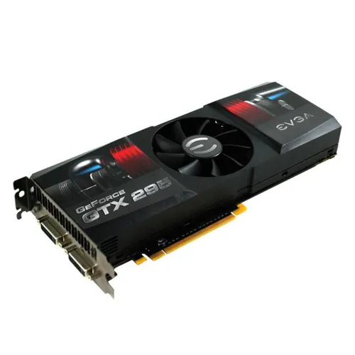 017-P3-1295-ER EVGA GeForce CO-OP Edition GTX 295 1.7GB 896-Bit (2x 448-Bit) DDR3 PCI-Express 2.0 x16 HDCP Ready/ SLI Supported Video Graphics Card