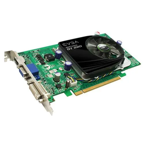 01GP31226LR EVGA GeForce GT220 1GB 128-Bit DDR3 PCI-Express 2.0 x16 DVI VGA HDMI Video Graphics Card