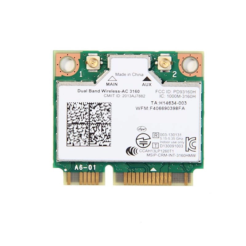 028D9J Dell Wi-Fi Card Intel Wireless-AC 3160 Mini PCI-...
