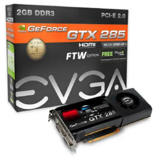 02G-P3-1186-AR EVGA Nvidia GeForce GTX 285 Superclocked Edition 2GB 512-Bit DDR3 PCI-Express 2.0 Video Graphics Card