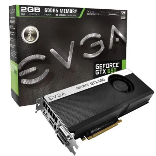 02G-P4-2681-KR EVGA GeForce GTX 680 2GB 256-Bit GDDR5 PCI-Express 3.0 x16 Dual DVI/ HDMI/ DisplayPort/ Ready SLI Video Graphics Card