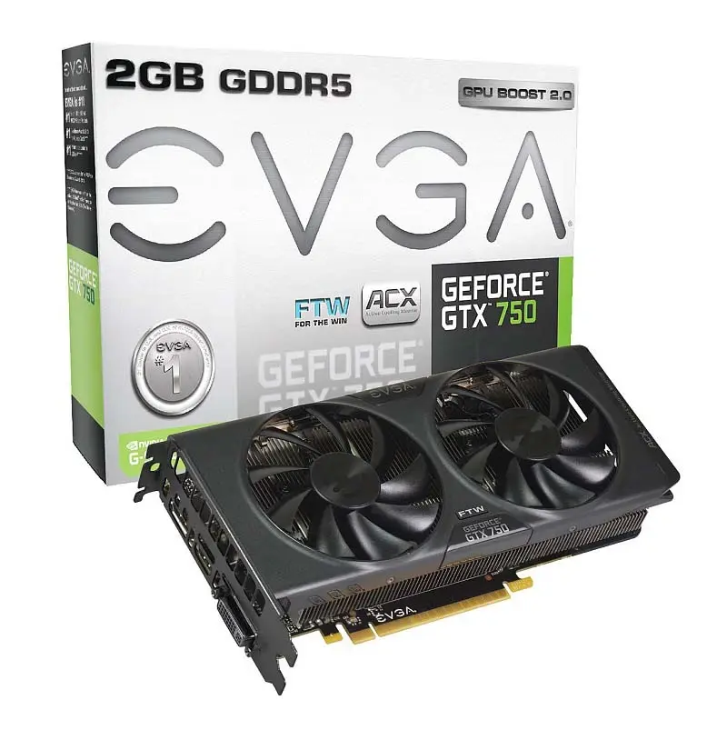 02G-P4-2758-KR EVGA Nvidia GeForce GTX 750 FTW 2GB GDDR...