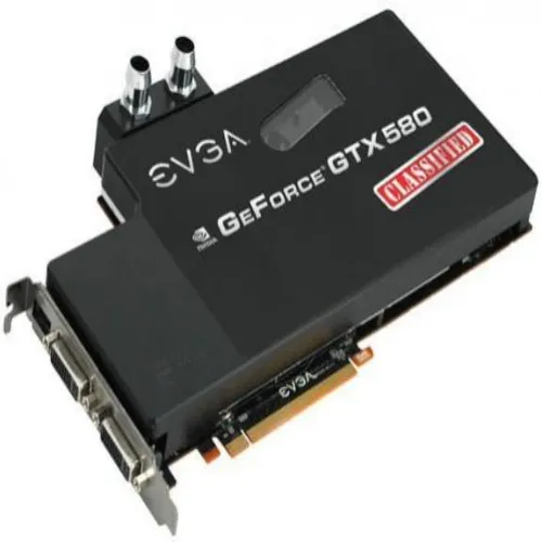 03G-P3-1597-D3 EVGA GeForce GTX 580 Classified Ultra Hydro Copper 3GB 384-Bit GDDR5 PCI-Express 2.0 x16 HDCP Ready/ SLI Support Video Graphics Card