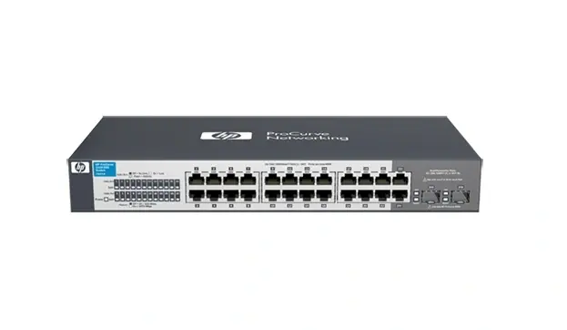 JG708AS HP ProCurve 1410-24-2G 24-Ports 10/100/1000Base-T Unmanaged Gigabit Ethernet Rack-Mountable Switch