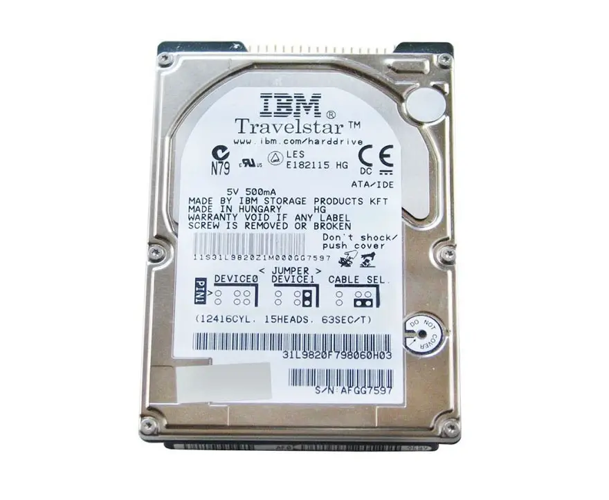 08K1095 IBM Travelstar 40GN 20GB 4200RPM ATA-100 2MB Ca...