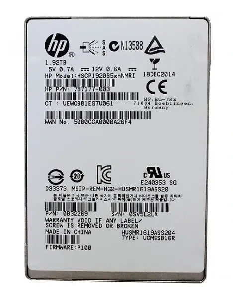 0B32291 Hitachi 1.92TB SAS 12Gb/s Read Intensive 2.5-in...