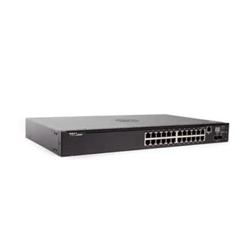 0GF8HJ Dell Networking N2024P 24-Port 24 x 10/100/1000 + 2 x 10 Gigabit SFP+ PoE+ Rack-Mountable Switch