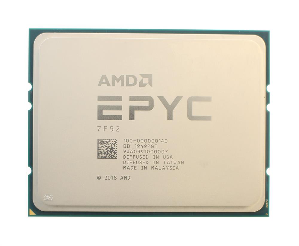 100-000000140 AMD Epyc 7f52 16-core 3.5ghz 256mb L3 Cac...