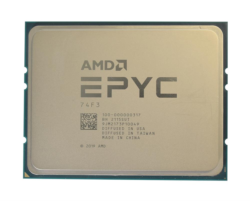 100-000000317 AMD Epyc 74f3 24-core 3.2ghz 265mb L3 Cache Socket Sp3 7nm 240w Processor Only