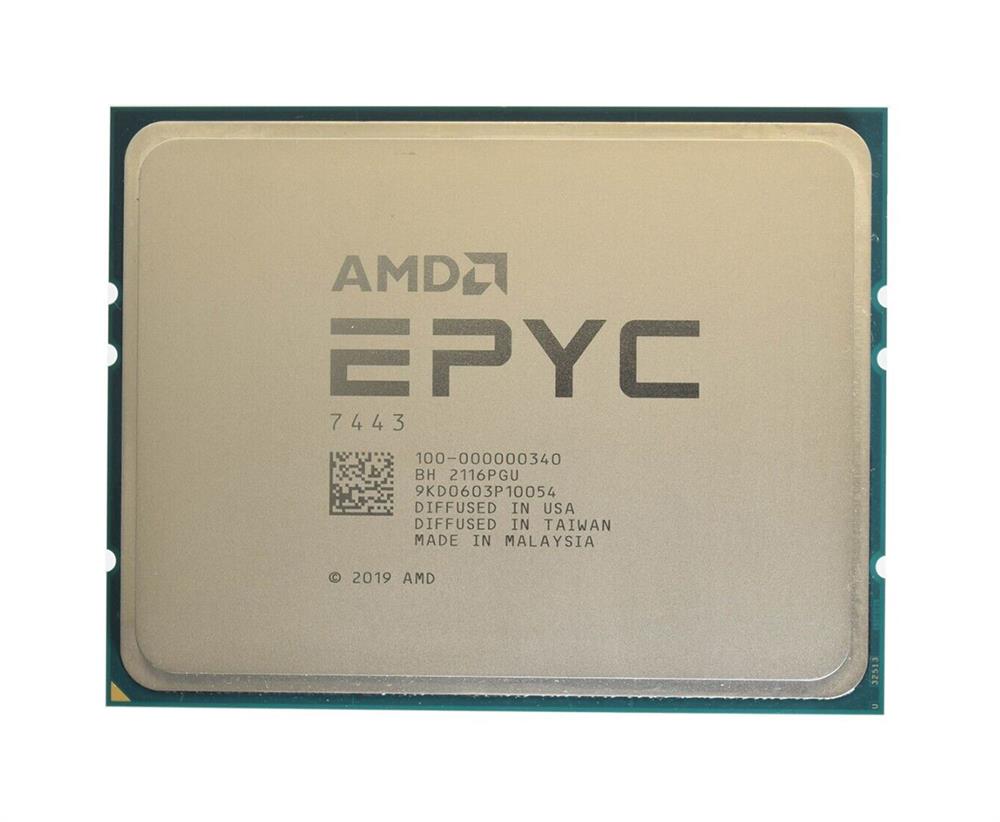 100-000000340 AMD Epyc 7443 24-core 2.85ghz 128mb L3 Ca...