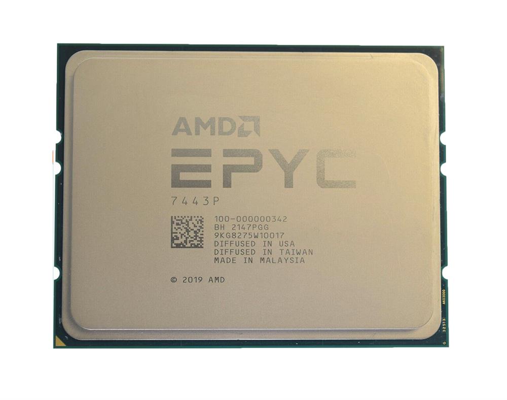 100-000000342 AMD Epyc 7443p 24-core 2.85ghz 128mb L3 Cache Socket Sp3 7nm 200w Processor Only