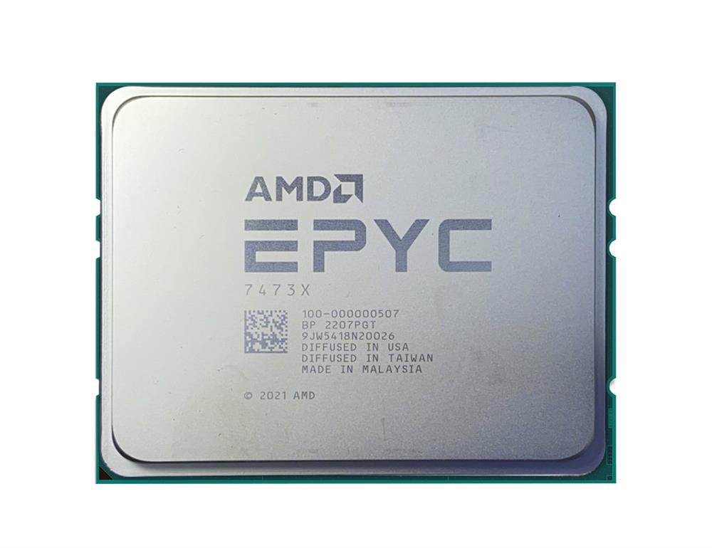 100-000000507 AMD Epyc 7473x 24-core 2.8ghz 768mb L3 Ca...