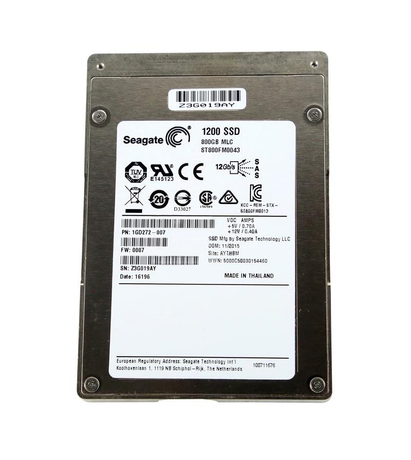 1GD272-007 Seagate 1200 SSD 800GB SAS-12GB/s MLC 2.5-in...