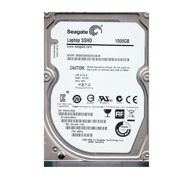 1EJ164-301 Seagate Laptop SSHD 1TB 5400RPM SATA 6Gbps 64MB Cache 8GB MLC NAND SSD 2.5-inch Hybrid Hard Drive