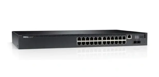 210-ABNV Dell PowerConnect N2024 24-Port 24 X 10/100/1000 + 2 X 10 GIGABIT SFP+ Layer 3 Managed Rack-Mountable Networking Switch