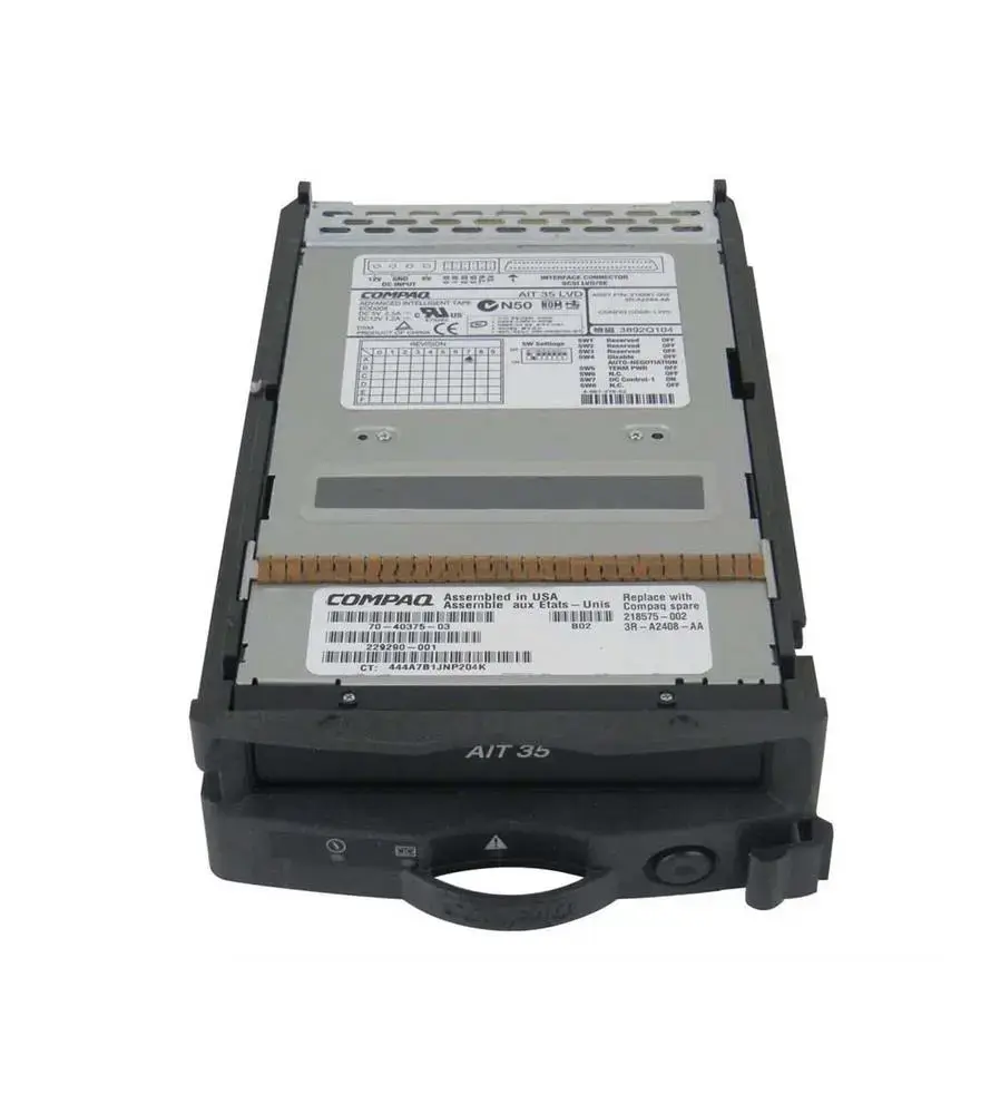 218575-002 HP 35GB AIT SCSI LVD Hot Plug Tape Drive wit...