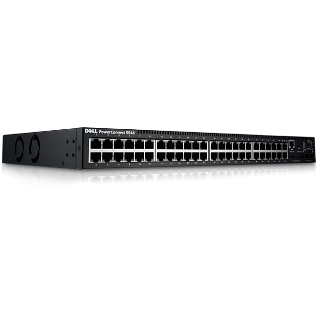 225-0849 Dell PowerConnect 5548 48-Ports 10/100/1000 + 2 x 10 Gigabit SFP+ Rack-Mountable Managed Switch