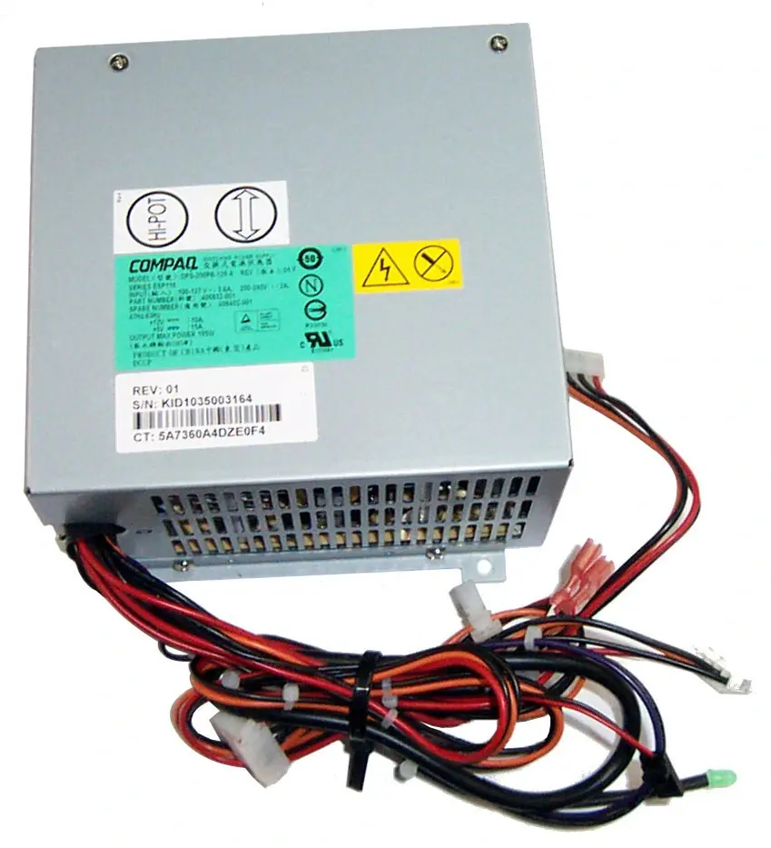 228373-001 HP 200-Watts ATX Power Supply AC Input with ...
