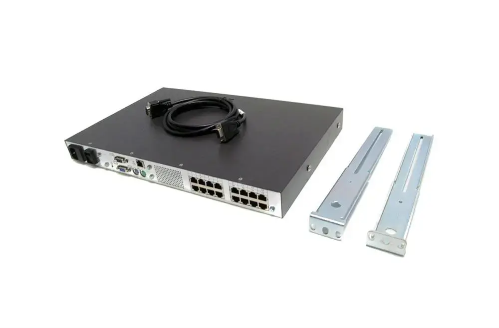 262586-B21 HP 16-Port IP KVM Console Switch Box 3x1x16 RJ-45 Server 1U Rack-Mountable