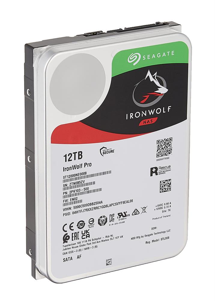 2PK103-500 SEAGATE Ironwolf Pro 12tb 7200rpm 3.5inch 256mb Buffer Sata-6gbps Internal Hard Disk Drive