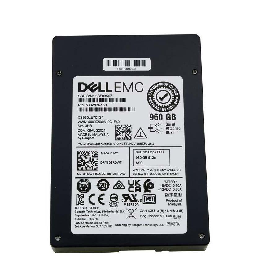 2RDWT DELL 960gb Self-encrypting Fips 140-2 Mix Use Tlc...