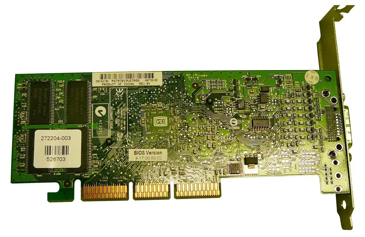 319627-001 HP Nvidia Quadro-4 200NVS 64MB AGP ATX Dual ...