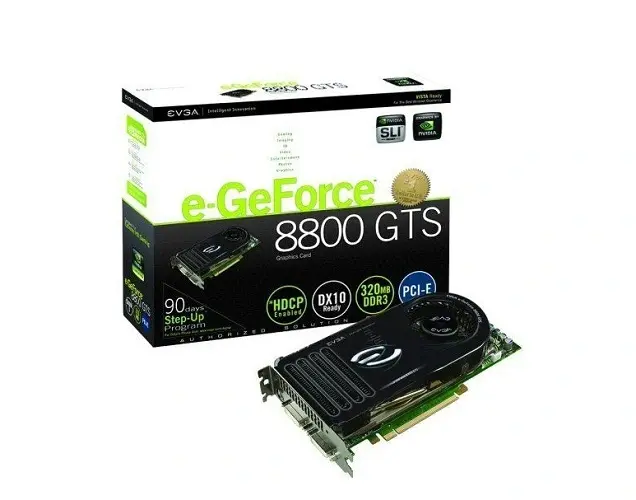 320-P2-N811-DX EVGA GeForce 8800 GTS 320MB GDDR3 320-Bit PCI-Express x16 HDCP Ready/ SLI Support Video Graphics Card