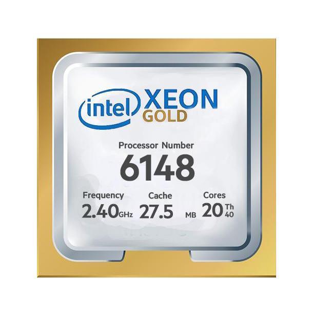 338-BLMN DELL Intel Xeon 20-core Gold 6148 2.4ghz 27.5mb L3 Cache 10.4gt/s Upi Speed Socket Fclga3647 14nm 150w Processor Only