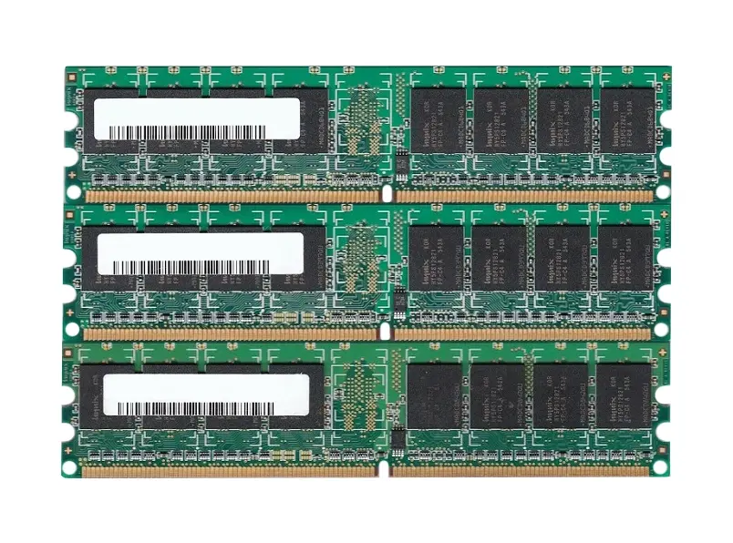 354563-3GB HP 3GB Kit (1GB x 3) DDR-400MHz PC3200 ECC Unbuffered CL3 184-Pin DIMM Memory