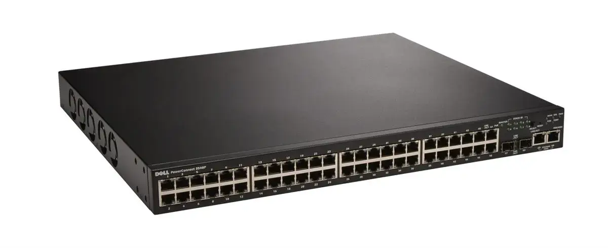 3548P Dell PowerConnect 48-Ports x 10/100 PoE + 2 x shared SFP 10/100/1000 Managed Fast Ethernet Switch