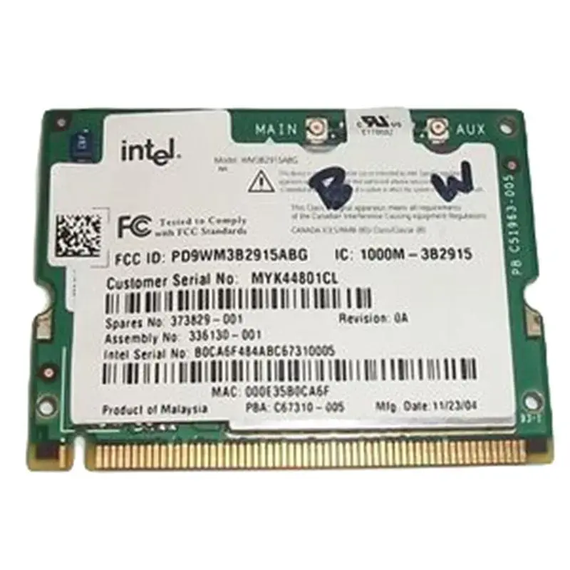 373829-001 HP Mini PCI Broadcom Wi-Fi IEEE 802.11a/b/g ...