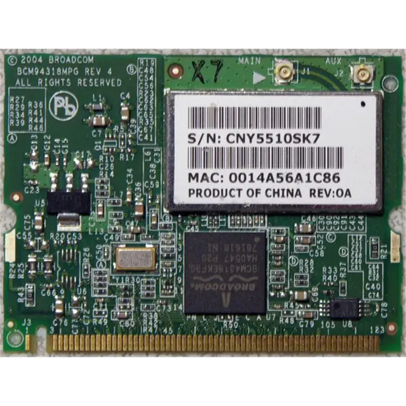 392557-001 HP Mini PCI 54G IEEE 802.11b/g High Speed Wireless LAN Network Interface Card for DV4000 Series Notebook