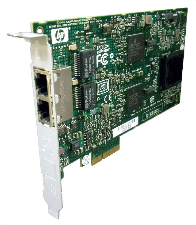 394795-B21 HP NC380T PCI-Express Dual Port 1000Base-T Multifunction Gigabit Ethernet Server Adapter Network Interface Card