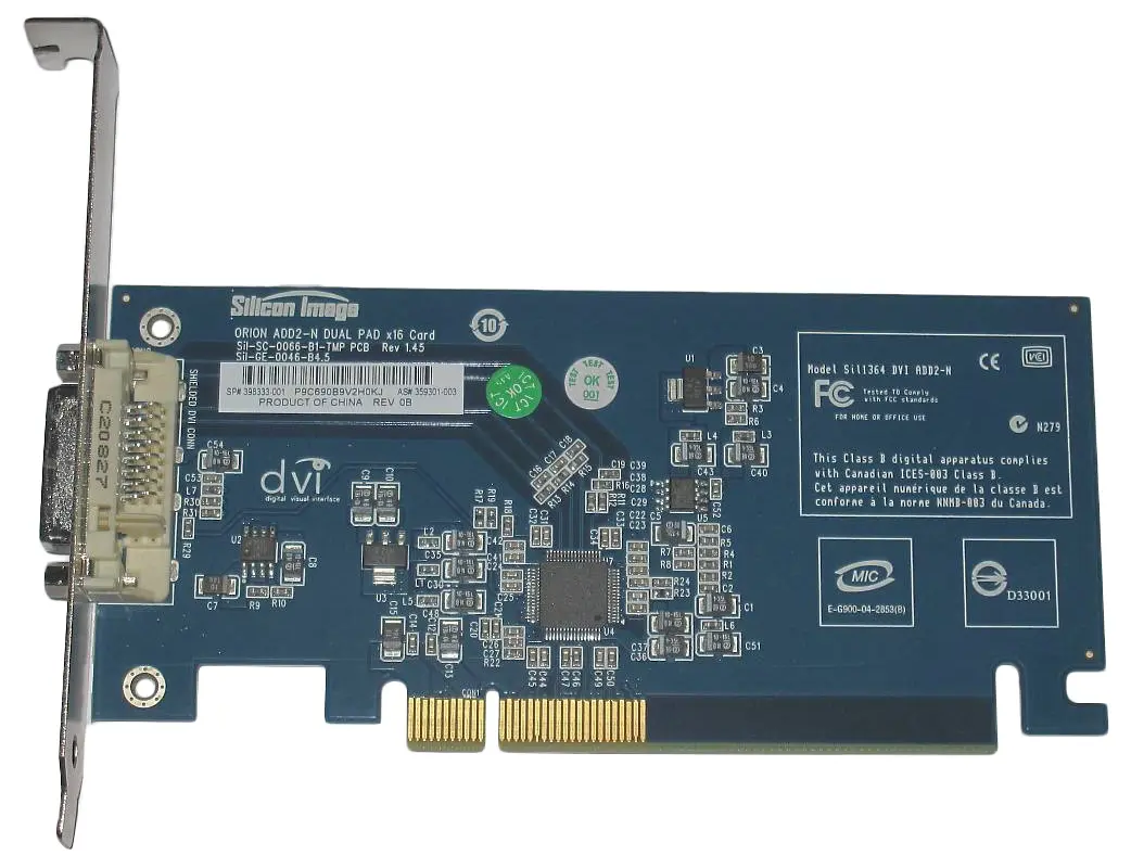 398333-001 HP Silicon Image DVI-D PCIe x16 Orion ADD2-N...
