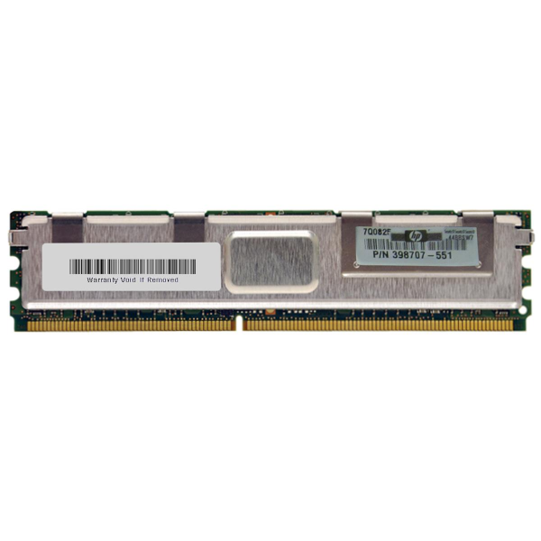 398707-551 HP 2GB DDR2-667MHz PC2-5300 Fully Buffered CL5 240-Pin DIMM 1.8V Dual Rank Memory Module