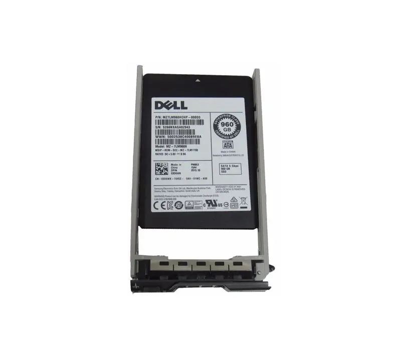 3D6WK Dell 960GB SATA 6GB/s TLC Read Intensive 2.5-inch...