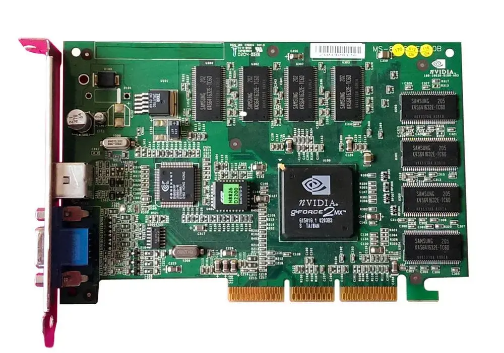 3K595 Dell Nvidia GeForce2 MX 64MB TV OUT VIDEO Card wi...