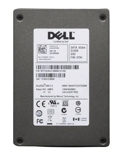 400-AIRQ Dell 512GB Multi-Level Cell (MLC) SATA 6Gb/s S...