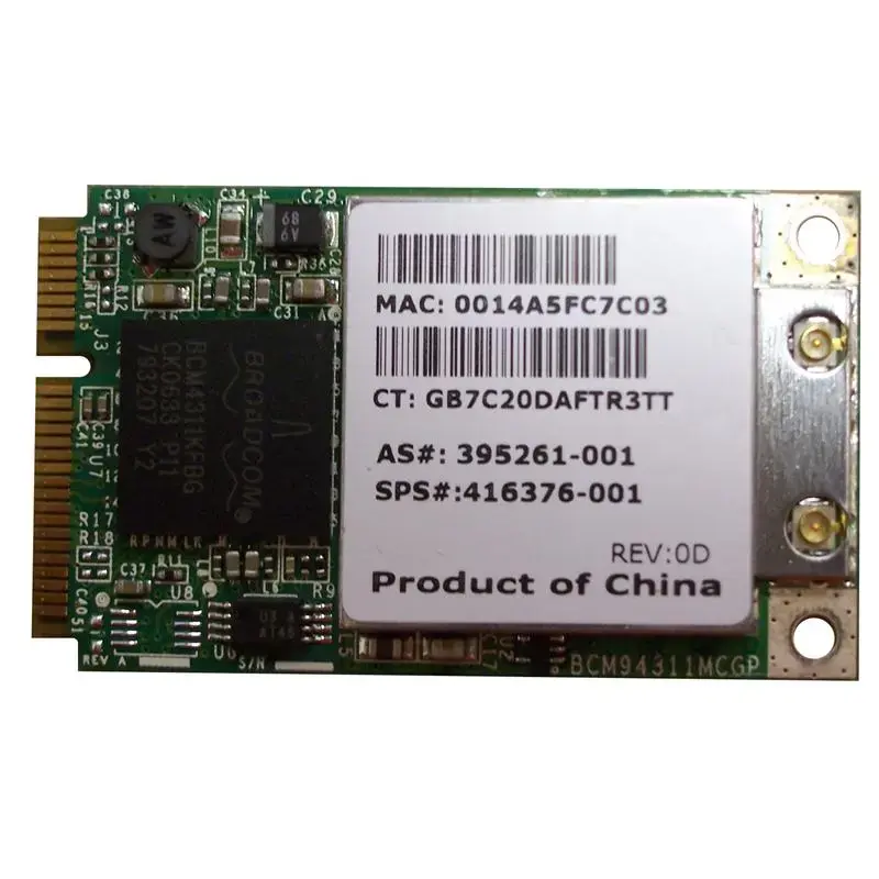 416376-001 HP Mini PCI-Express 54G Wi-Fi IEEE 802.11b/g...