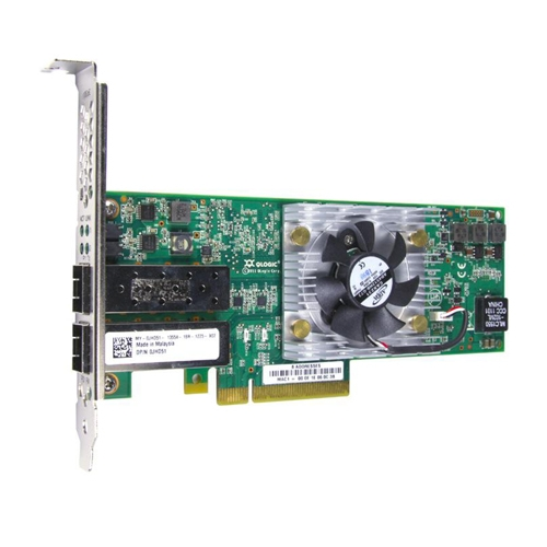430-4406 Dell QLogic QLE8262 Dual Port 10Gb/s PCI Express Converged Network Adapter