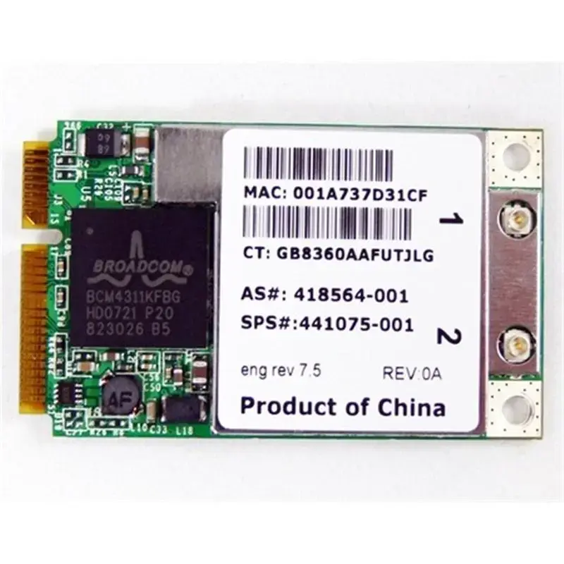 441075-001 HP Mini PCI-Express 54G Wi-Fi IEEE 802.11b/g...