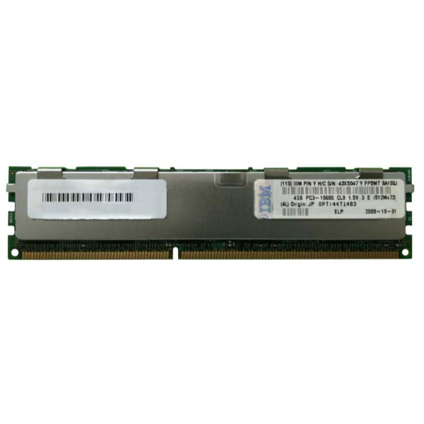 44T1483 IBM 4GB DDR3-1333MHz PC3-10600 ECC Registered CL9 240-Pin DIMM 1.35V Low Voltage Dual Rank Memory Module