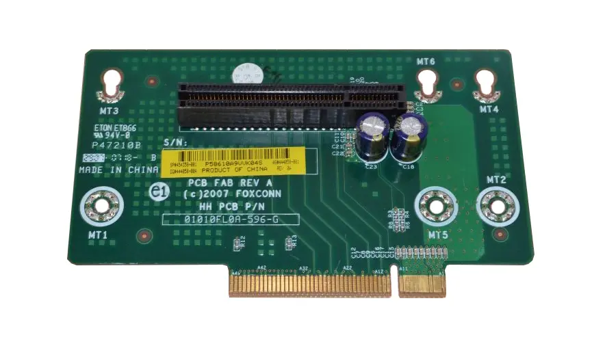 454358-001 HP Low Profile 1 X4 PCI-Express Riser Card for ProLiant Dl185 G5