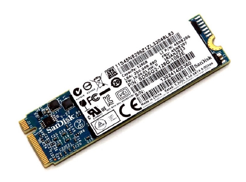 45N8297 Lenovo / SanDisk 128GB mSATA Mini-PCI Express S...
