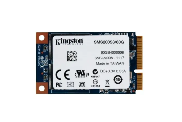 SMS200S3/60G Kingston SSDNow mS200 60GB mSATA 6Gb/s Sol...