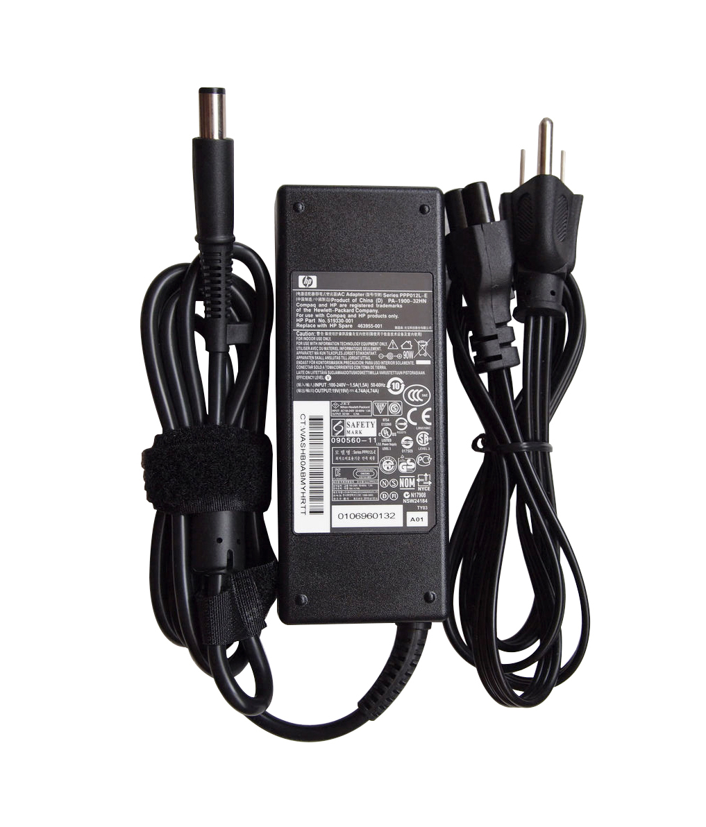 463955-001 HP 90 Watt Ac Smart Pin Slim Power Adapter,p...