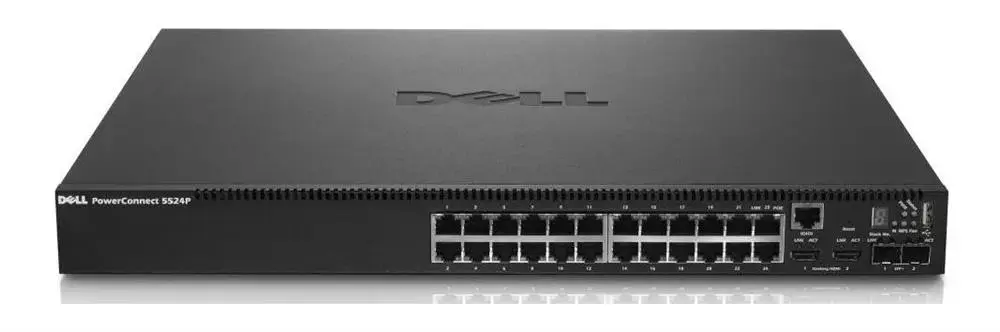 469-3419 Dell PowerConnect 5524P 24-Port x 10/100/1000Base-T PoE Layer 3 Managed Gigabit Ethernet Switch