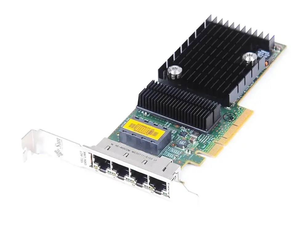 501-7606-07 Sun Quad-Port PCI-Express x8 Gigabit Ethernet UTP Low Profile Network Adapter